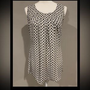 Cabi Cleo Diamond Tunic Tank Top Blouse # 3272 Size Small Women’s